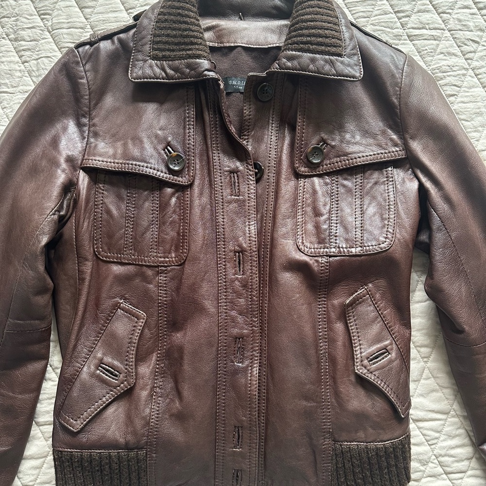 SALE - S.W.O.R.D. Lambskin Leather Jacket sz S - Picture 2 of 6